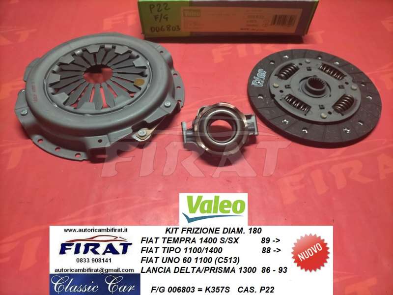 KIT FRIZIONE FIAT TIPO - TEMPRA 1400 DIAM.180 (006803) - Clicca l'immagine per chiudere